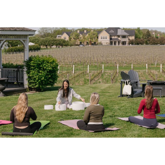 Yoga and Sound Baths in the Vineyard